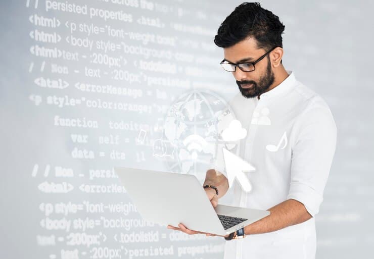 IP specialist working on a network transfer